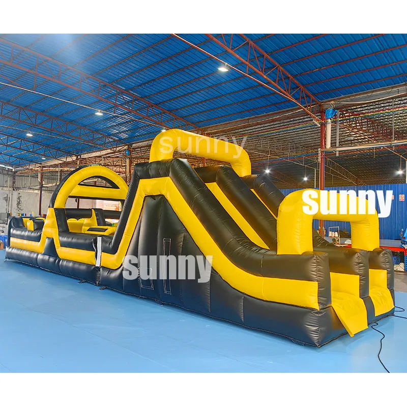 Kids School Activities Adult Party Inflatable Obstacle Course Challenge Inflatable Jumping Trampoline Combo For rental