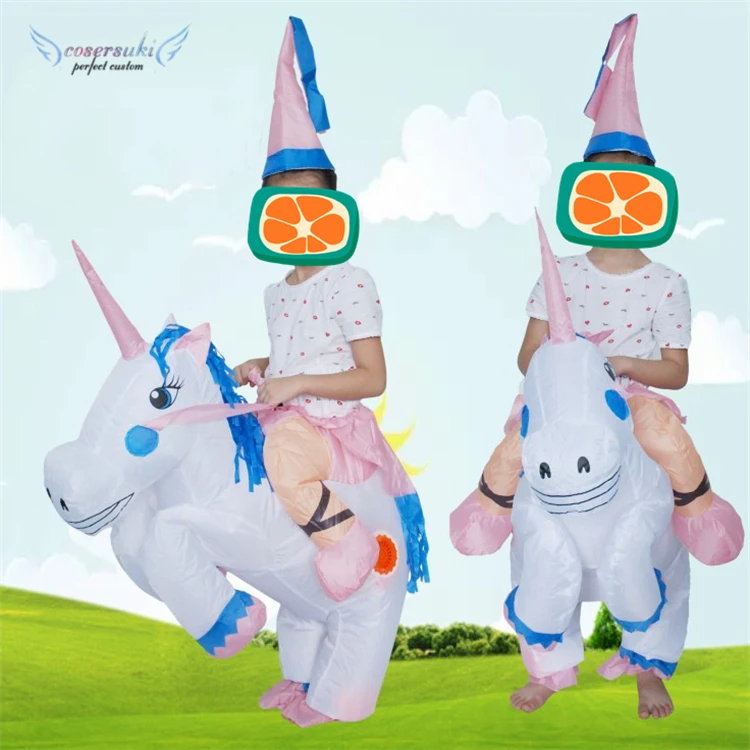 Mascot Costume Halloween Carnival Christmas party performance Inflatable clothes costume child cartoon unicorn for children