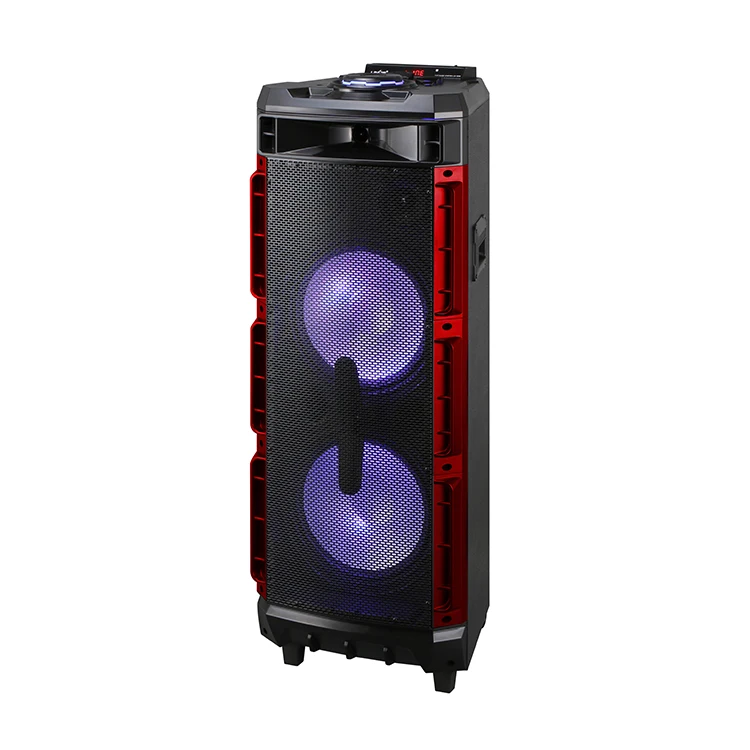 
LINGE dual 12 inch High quality line array outdoor sound speaker party loud speaker with wheels 