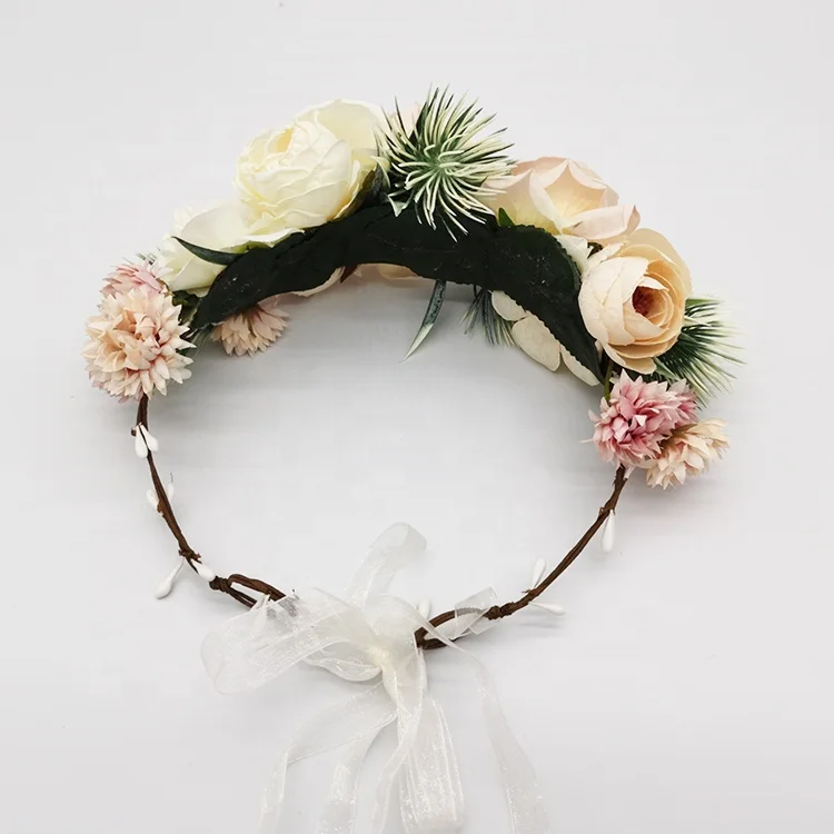 
Manufacturer handmade flower decoration for hair wedding decoration party crown Hair Accessories 