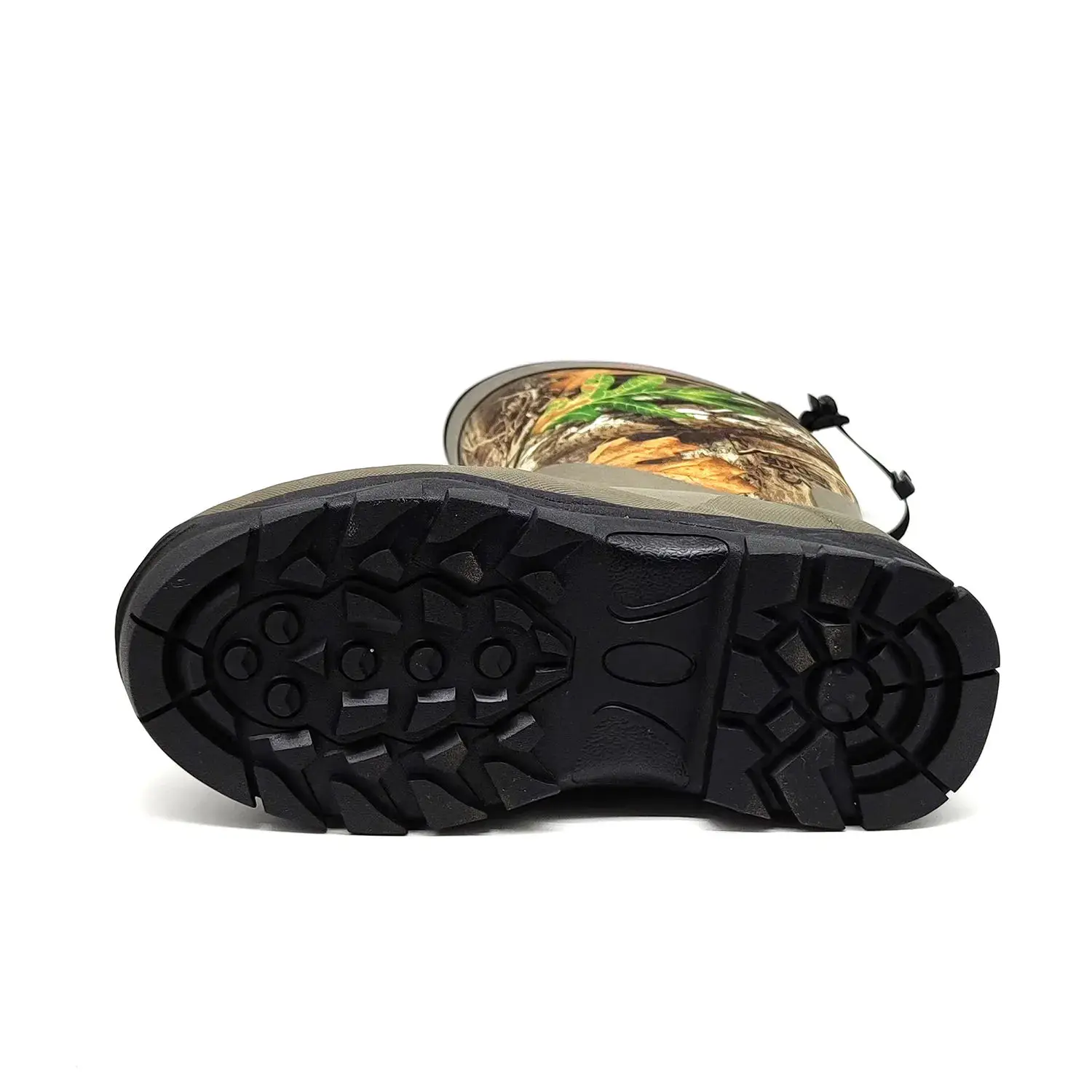 Rubber Hunting Boots Waterproof Insulated Camo Warm Rubber Boots with 7mm Neoprene Durable Outdoor Hunting Calf Boots