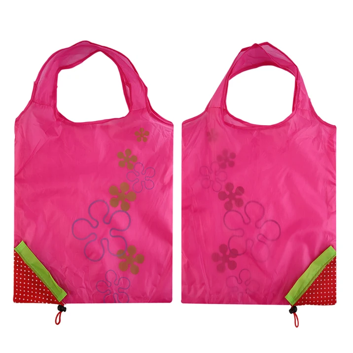 Reusable Rpet Custom Color Travel Ripstop Tote Foldable Pouch Nylon Polyester Shopping Bags