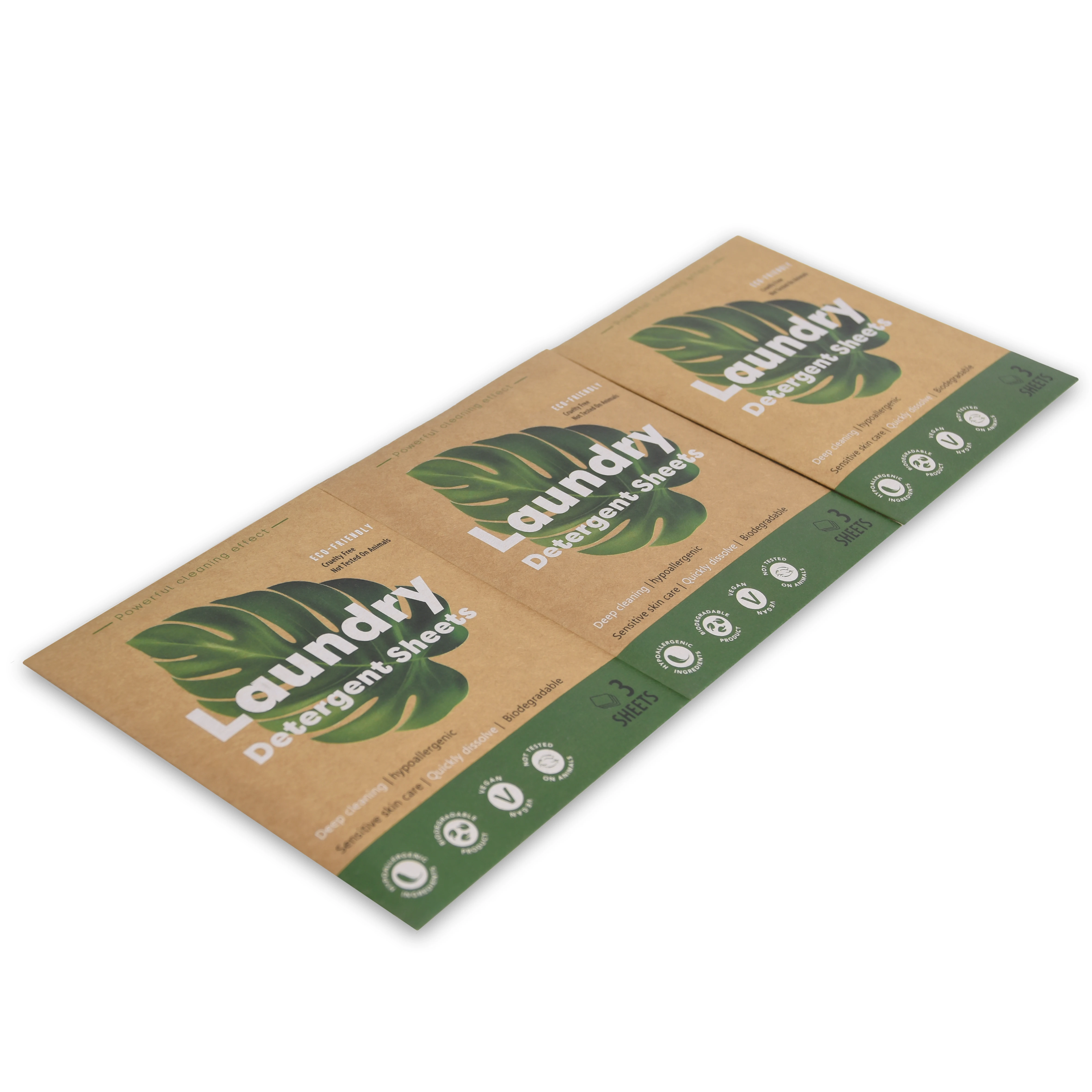 Plant based Free Laundry Soap Detergent Sheets HE machine travel home clothes washing Clean Strips