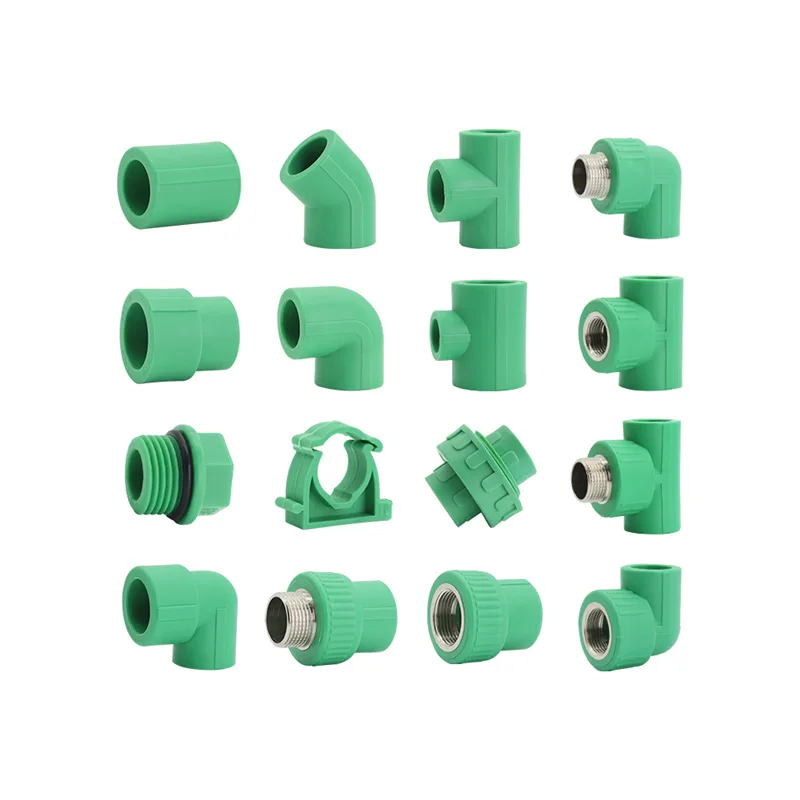 PPR Green Outer Wire Elbow Home Decoration Boutique Tap Water Pipe Thread Plumbing