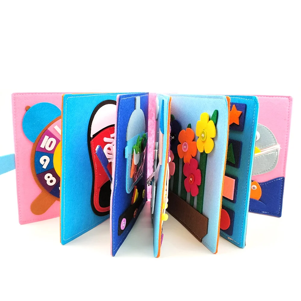 ECO friendly kids toys Felt Montessori Baby Book for toddlers travel intellectual development