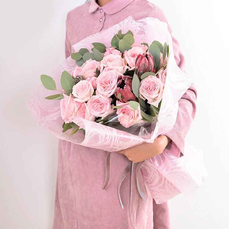 Bouquet Wrapping Paper Flower Packaging Material Non-Woven Fabric Bruce Rose Wrapping Flower Paper
