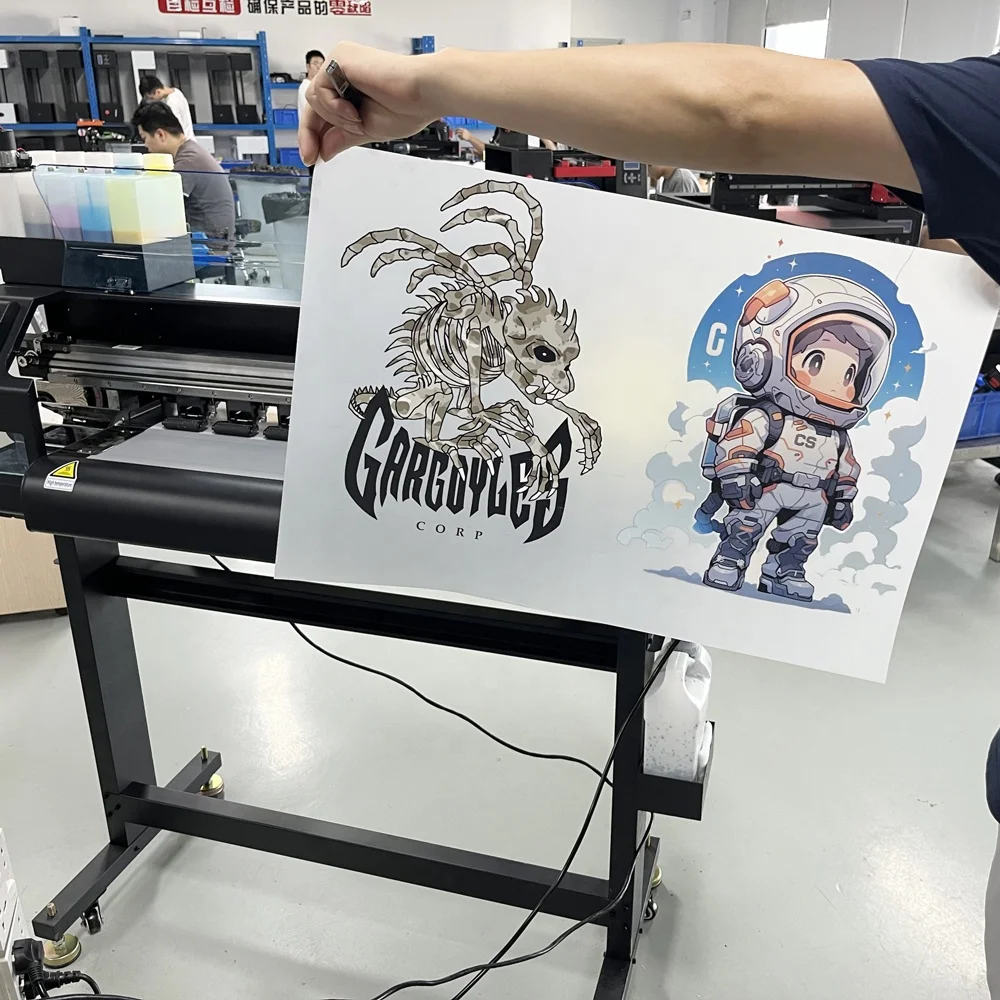 Ready Ship 30cm Roll DTF Printer T-Shirts Double Epson i1600 Direct Film Waterproof Semi-Automatic T-Shirt Store Use