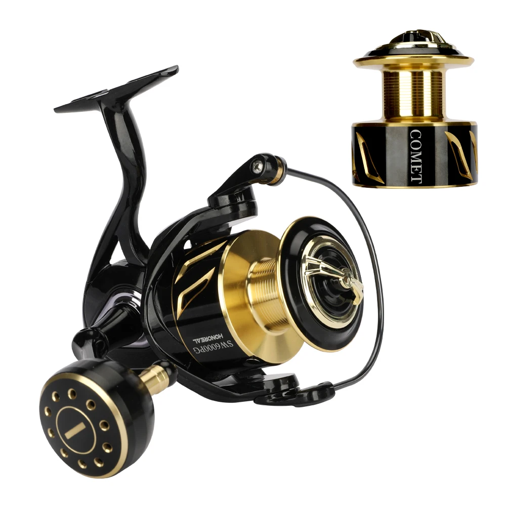 HONOREAL Hotsale Factory Price COMET 6000 8000 Metal Spool Sealed Spinning Fishing Reel for Saltwater Boat Trolling Fishing