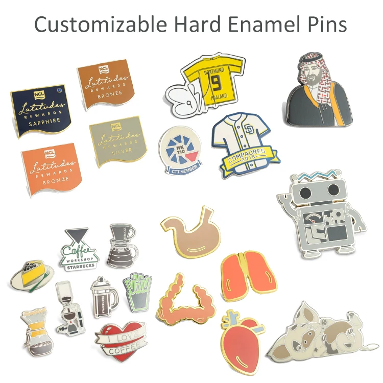 Wholesale High Quality Custom 3D Logo Zinc Alloy Gold Metal Soft Hard Enamel Lapel Pin Hat Brooch Badge Officer Lion Club Pins