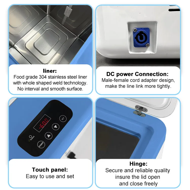 Refport   -86C 25L Ultra Low Temperature Freezer Deep Cryogenic Freezer for Samples Stored