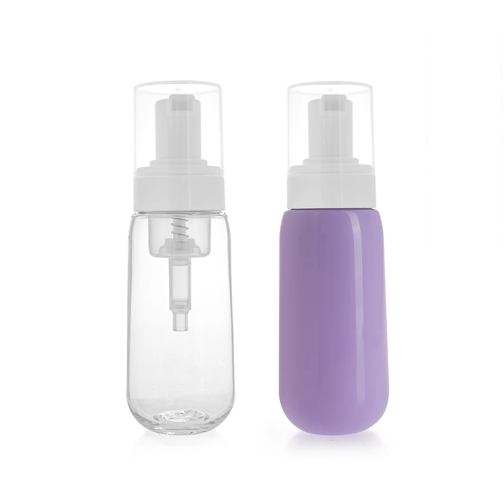 foam bottle 80 ml transparent plastic luxury cosmetic containers cleanser foamer pump bottle foam dispenser bottle