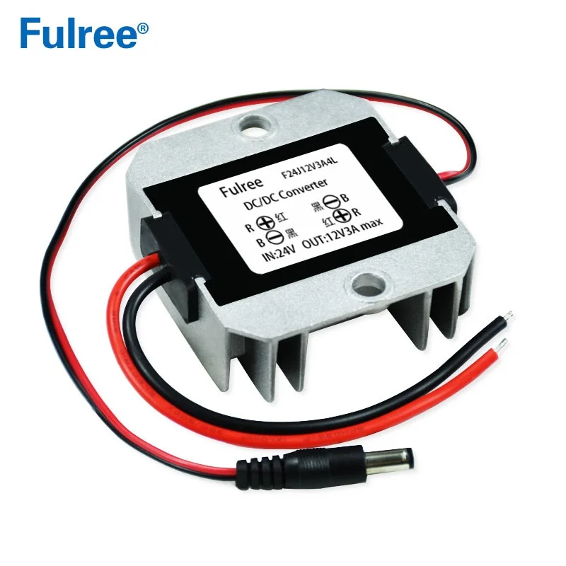 DC DC Step Down Power Converter 24V to 12V 3A 5A Output DC Jack 5.5*2.1mm Plug Car CCTV DVR Camera Monitoring Power Supply