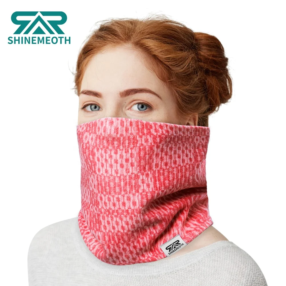 Qinglonglin Thermal Knitted Neck Warmer Fashion Bandana Scarf Winter Bandana Hijab Unisex