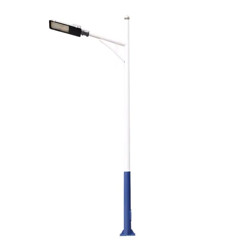 New Style Street 8-9m Meter aluminum light Grey Lighting Pole With Single Arms