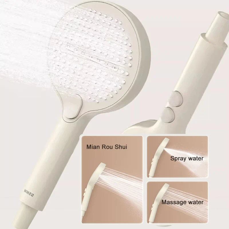 Music Shower Set Bathroom Home Digital Display Bluetooth Three Keys With Speaker Remote Control Pressurized Nozzle With Sound