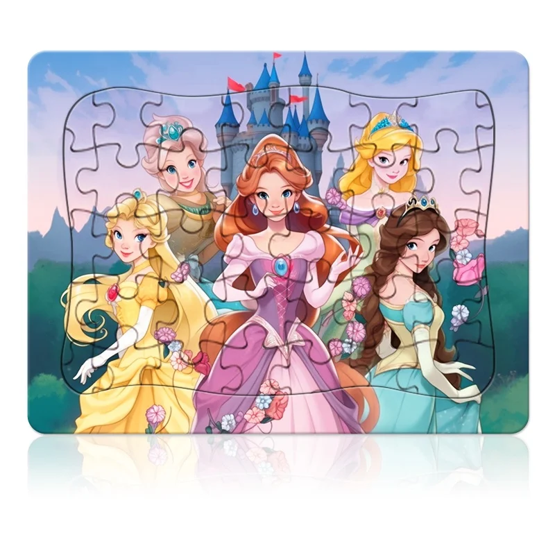 Custom OEM Branded Made Cardboard Printed Logo Free Samples Available High Quality Kids Cartoon Princess Jigsaw Puzzles