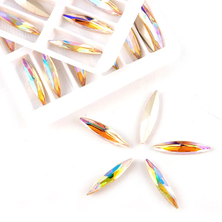 Бусины россыпью хрустальные стразы алмазные кристаллы 6*24 мм 9 5*35 и т. д. Navette