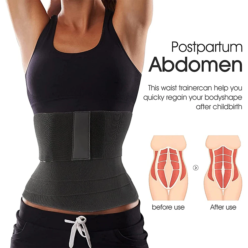 TENNEIGHT Tiktok Tummy Control Belt Body Shaper Shapewear Wrap Lumbar Braces Postpartum Recovery Waist Trainer for Women