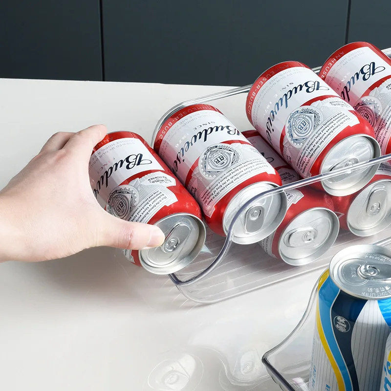 BPA Free Clear Plastic Food Storage Pantry Stackable Fridge Organizers Storage Racks Refrigerator Organizer Bins with handle