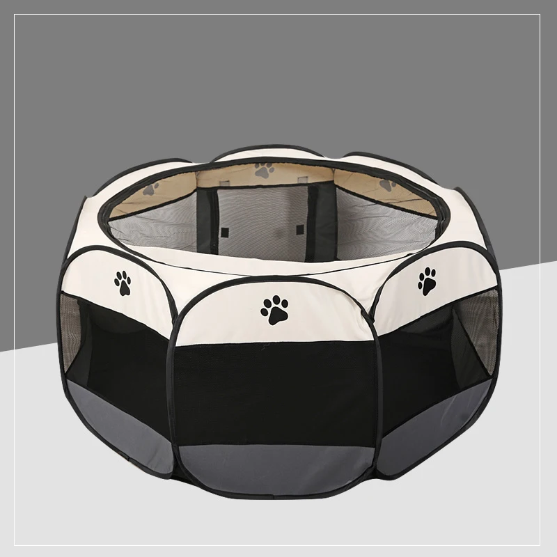 Hot Sale Outdoor Pop Up Dog Tent Oxford Fabric Washable Portable Foldable Pet Octagonal Playpen Fence Tent Outdoor Pet tent