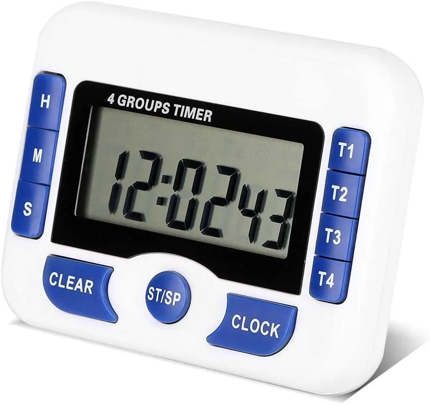 kitchen timer digital 4 group timer study 4 channel timer
