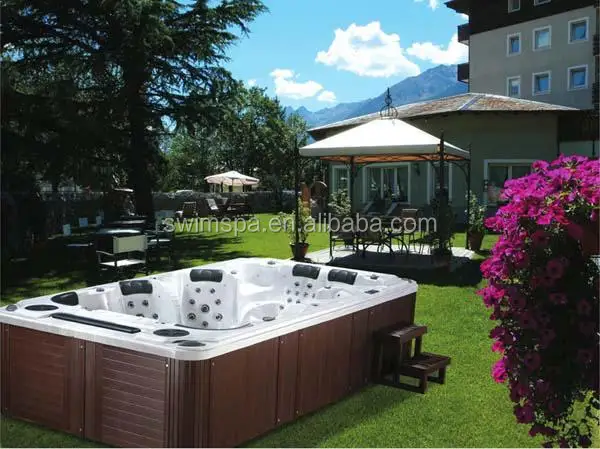 Outdoor 6 Seats and 2 Loungers USA Acrylic Material Spa Massage 8 Persons Hot Tub