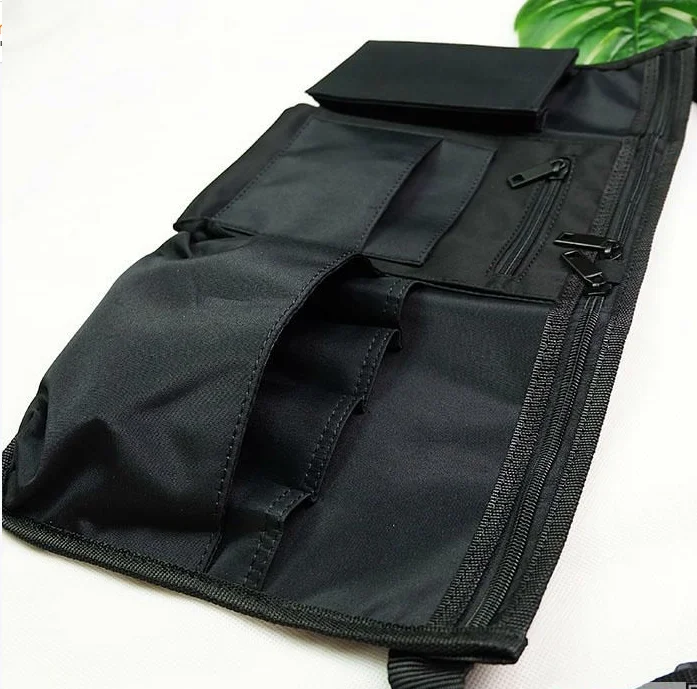 Модный фартук из 600D полиэстера для короткой талии парикмахерской с карманом на молнии