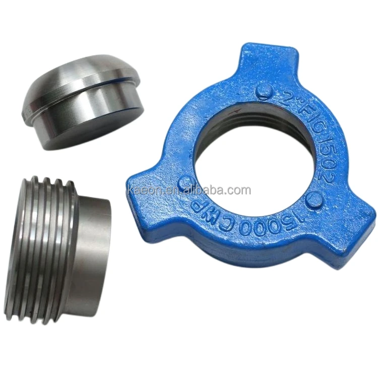 Three lug nuts and self locing ACME thread Threaded butt weld Hammer Union