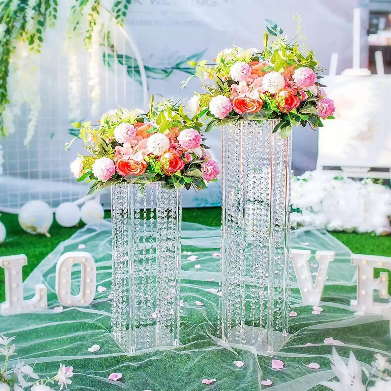 High Quality Luxury Event Decorative Acrylic Crystal Centerpieces For Wedding Table