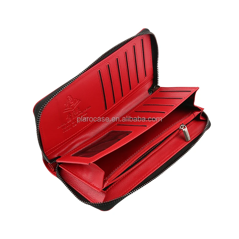 Wireless Charging Leather Man Woman RFID Credit Card Holder Wallet with Power Bank