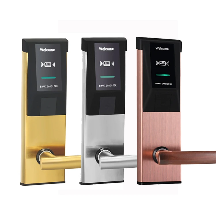 OEM/ ODM Stainless Steel cerradura inteligente Hotel Door Handle Lock Manufacturers with System and Key