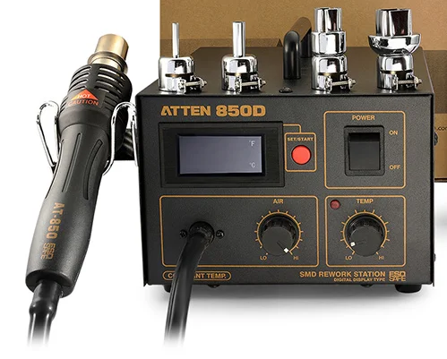 ATTEN AT850D Professional Manufacturer 650W SMT Digital Rework Hot Air Soldering Station