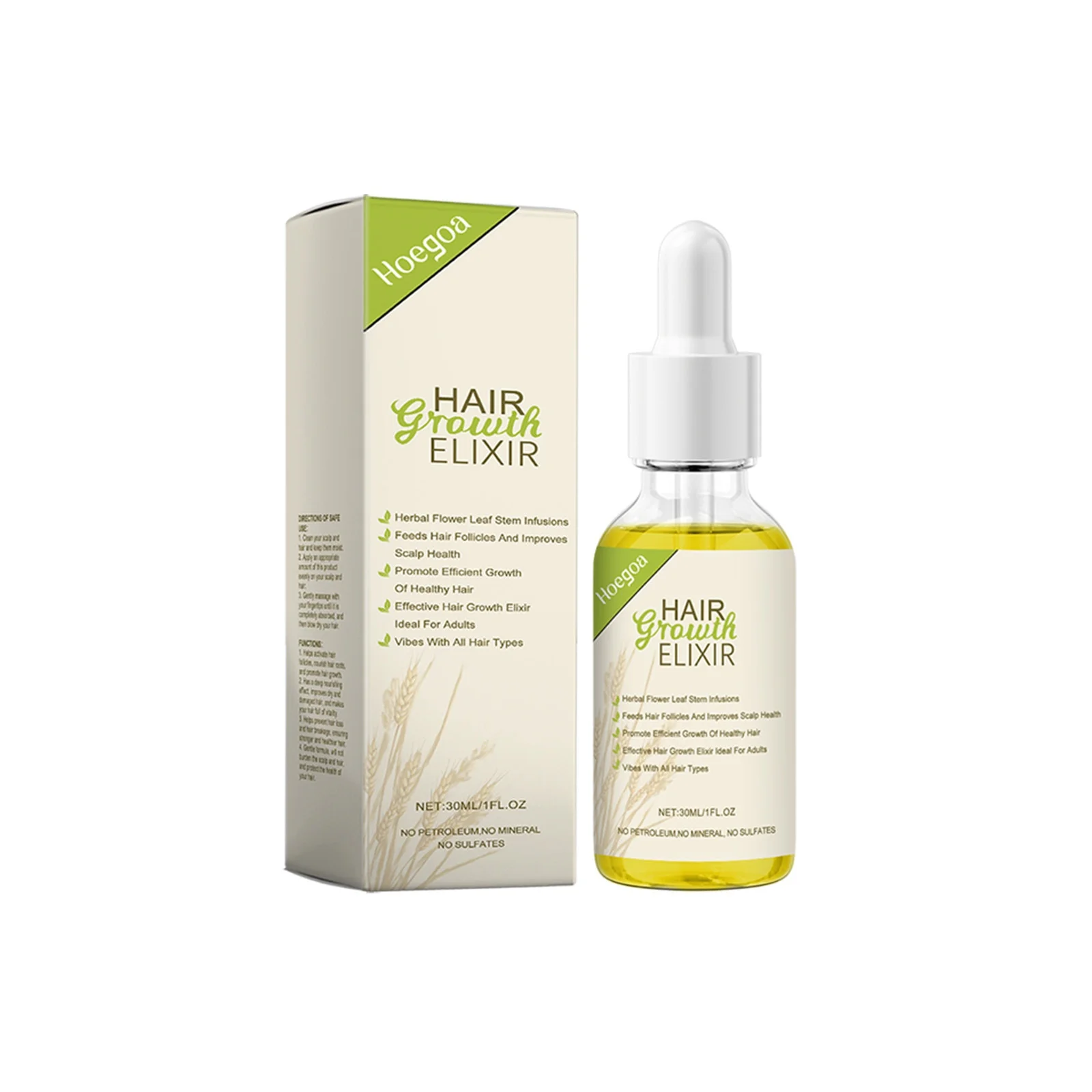 Herbal Hair Care Essential Oil Nourishing Scalp Hydrating Smooth and Strengthening Hair Fragrant Hair Care Essence