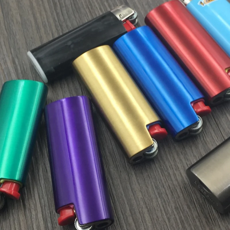 wholesale custom J5 lighter metal shell accessories metal shell Customized logo Lighter Cover Metal Lighter Sleeve