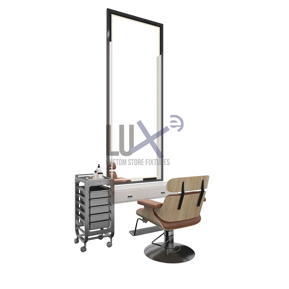 LUX Fashion New Style Salon Barber Shop Furniture Decoration Hair Salon Station