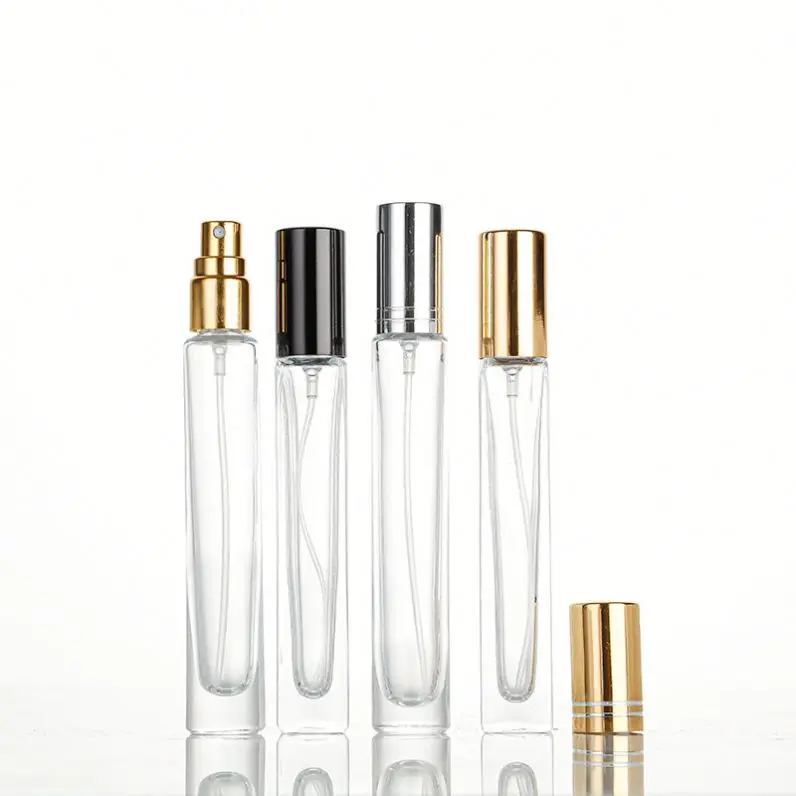 Wholesale Empty Perfume Atomizer 30 ml 50 ml 100 ml Clear Black Square Spray Glass Perfume Bottle with Sprayer