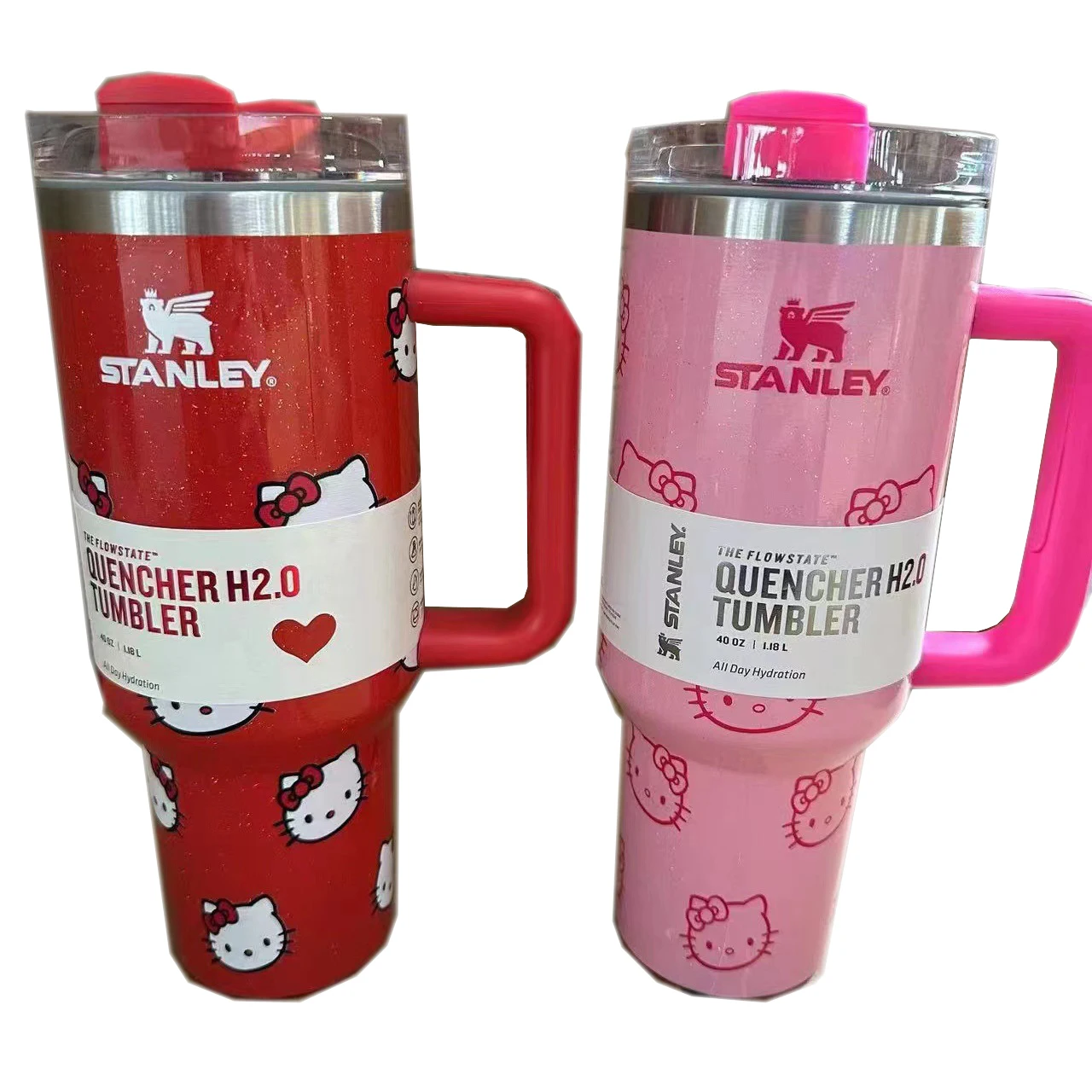 2024 Лидер продаж, лазерная водяная чашка, 40 унций, stanley KT, кошка, ледяные хулиганы, автомобильные чашки, оптовая продажа