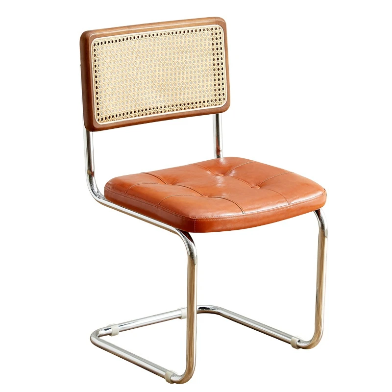 wholesale Modern Garden Furniture Rattan Outdoor Dine room Chair pu leather Rattan Office kitchen room Chair