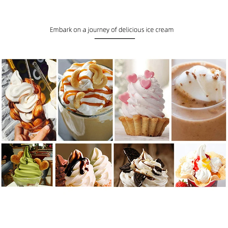 Ice Cream Makers Automatic Table Top 3 Flavors Yogurt Soft Serve Commercial Ice Cream Machine For Business Food Truck Prices
