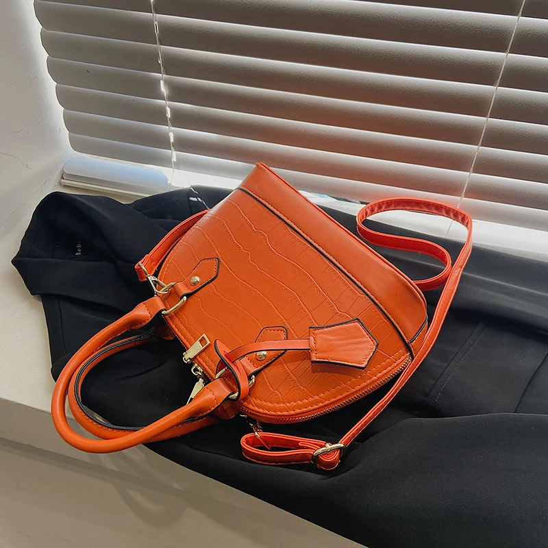 simple hot products ladies crossbody purses stone pattern shell types shoulder bags women handbags ladies