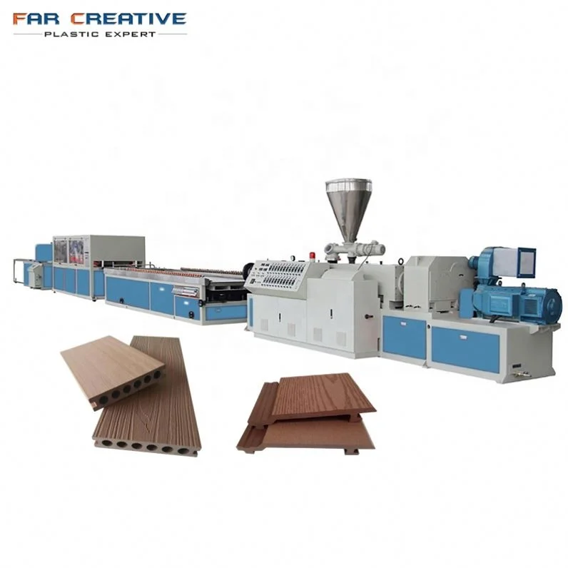 Wpc Fencing Panel Production Line Vinyl Wood Plastic Extruder