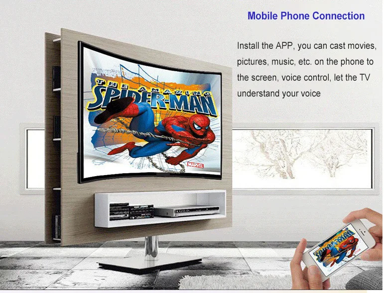 Explosion-proof led screen 65 inch smart tv 4k ultra hd curved tv smart android wifi televesion