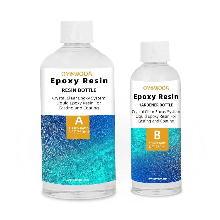 Bulk Wholesale Cheap Deep Pour Casting 3:1 ab Glue Hardener and Crystal Clear Epoxy Resin set