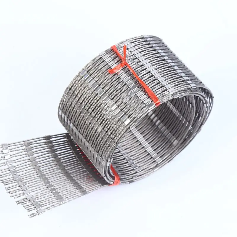 ferrule type wire rope mesh black 0 gauge 5000 instrument analysis stainless steel wire mesh 0.3mm 0.5mm ss wire rope mesh 4mm
