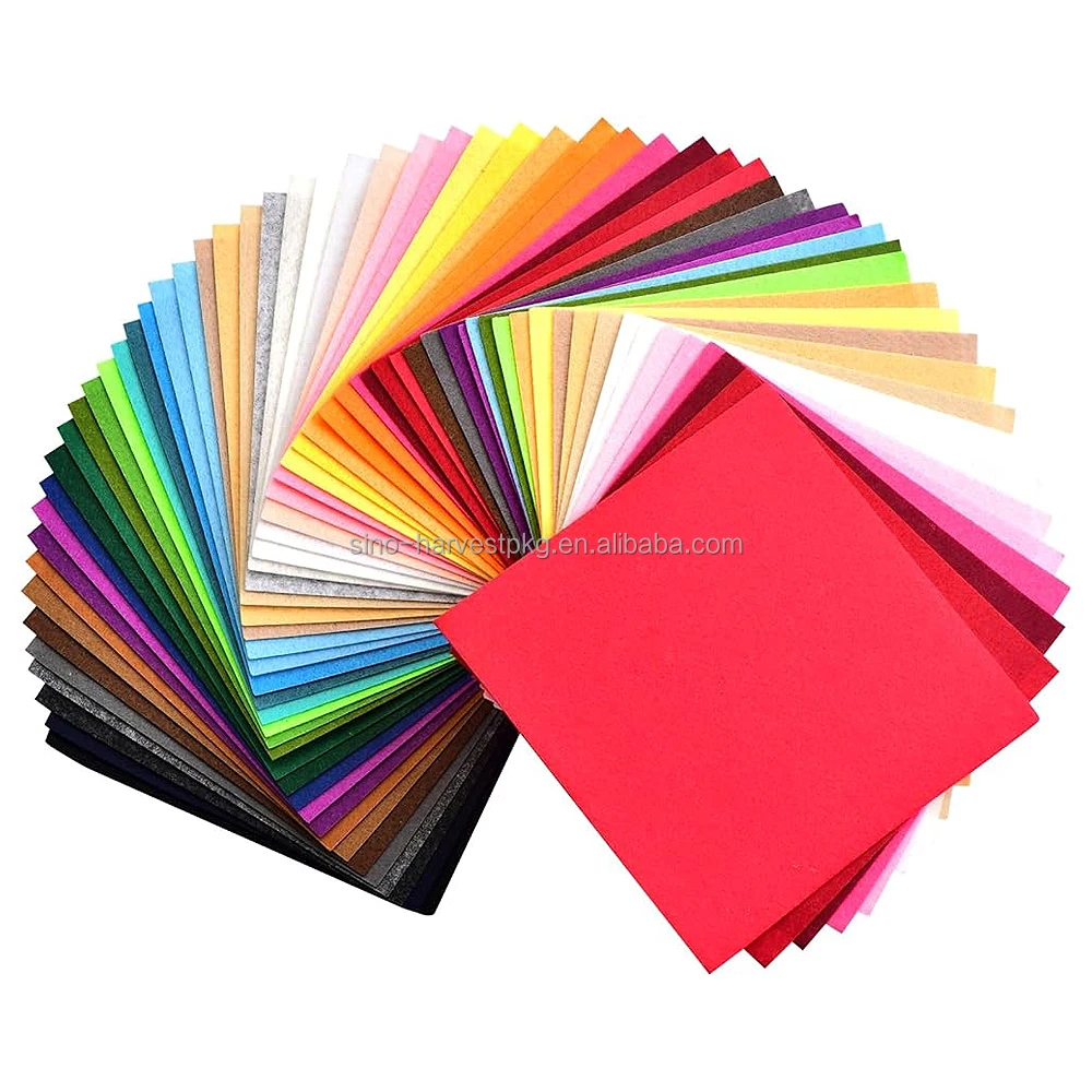 Wholesale high quality colored felt pieces of various colors mixed color felt pieces suitable for DIY crafts