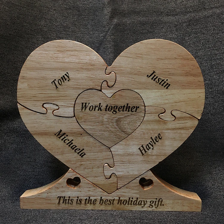 
Wooden Decorations Table Decor Hollowed Carvings Ornament Heart Wood Puzzle 3D Fathers Day Gifts Birthday Gift Wood Crafts 