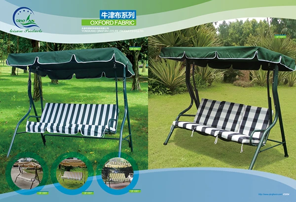 Striped 3 Seats Swing Seat Outdoor Swing Chair