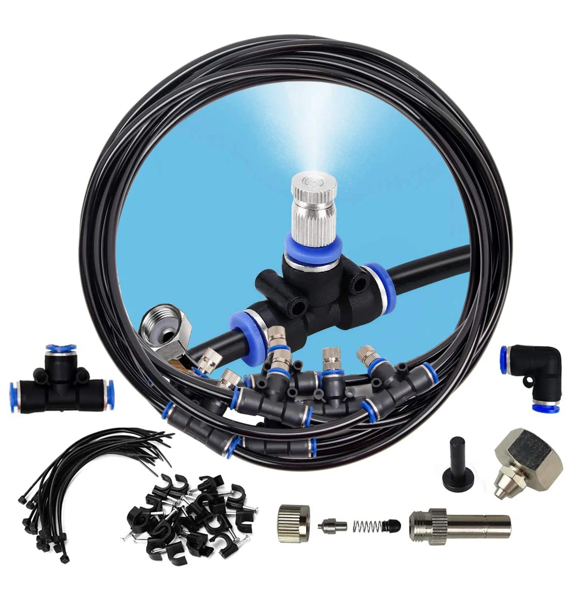 mushroom growing room low air prrssure water mist cooling system misting systems