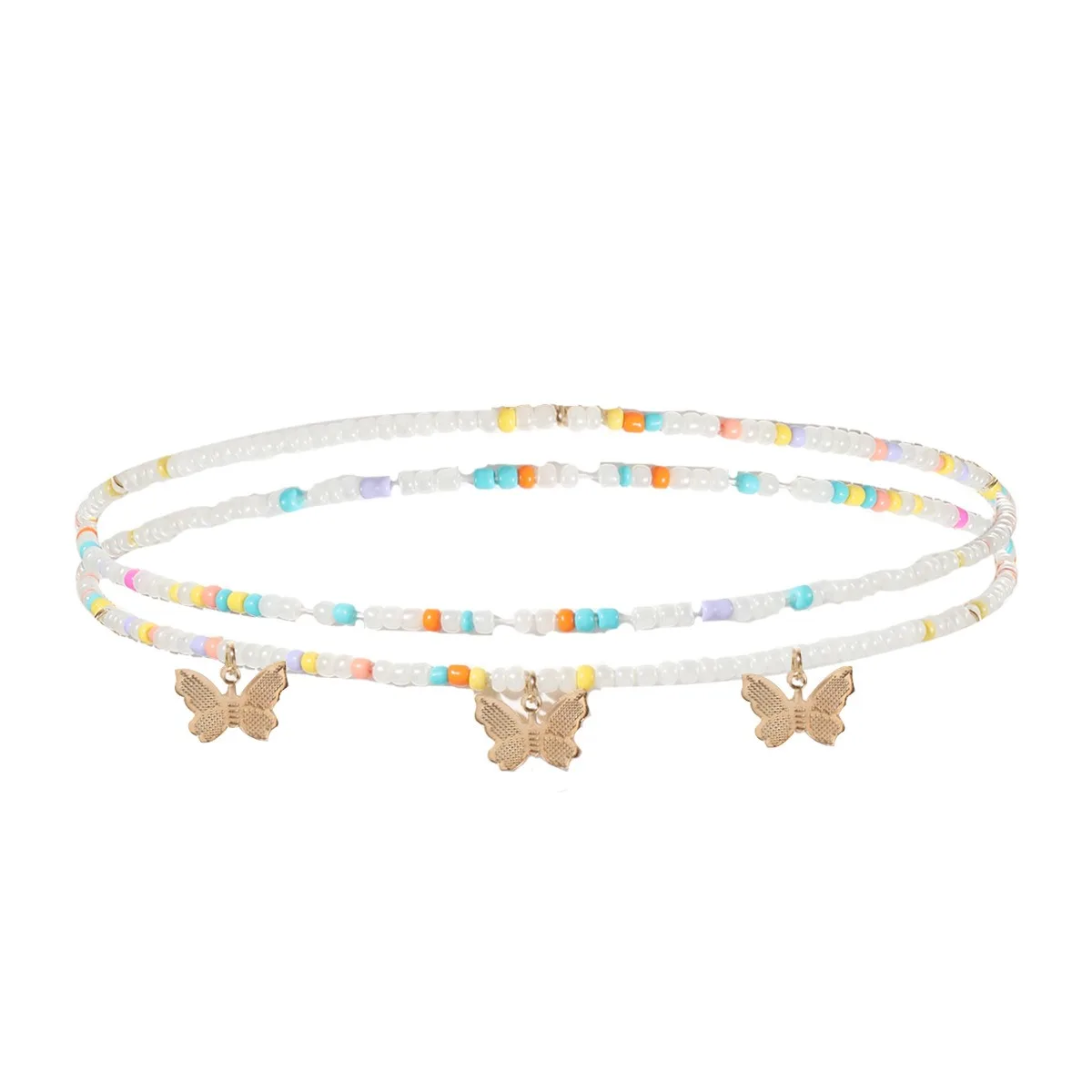 Waist Beads Chains for Women Colorful Belly Beads Elastic Waist Chain Summer Beach Bikini Belly Body Chain African Waist Jewelry