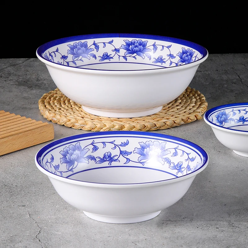 OEM 100% melamine dishes unbreakable plates and bowls melamine plates decal paper noodle ramen melamine bowl